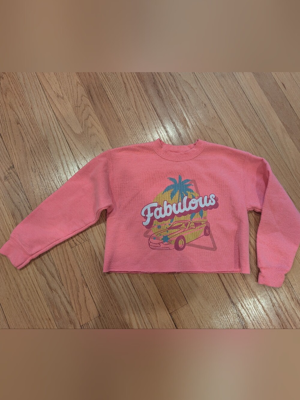 Prince Peter Collection Pink 'Fabulous' Graphic Crop Sweatshirt